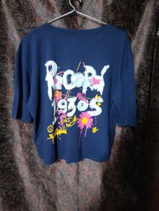 Cute Navy Blue "Just Be Cool" Daisy T-Shirt
