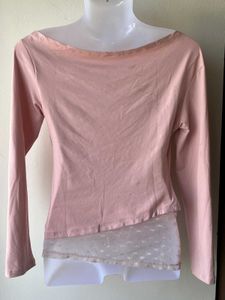 Elegant Pink Long Sleeve Top