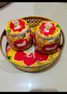 Decorative Serving Tray with Jars newwdtag