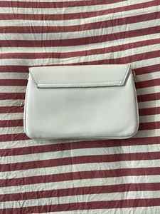 White Textured Clutch Bag