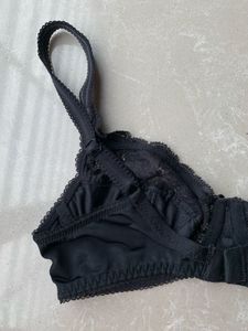 M&amp;S Lace Trim Black Bra