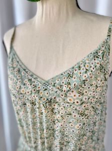 Floral Print Pleated Dress