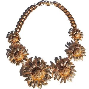 Limited Edition Zara Metallic Floral Necklace