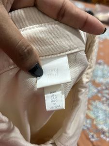 Cream Long Sleeve Button-Up Shirt L size