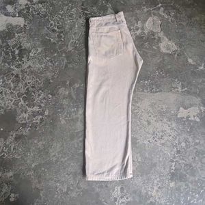 Men's Beige Relaxed Fit Jeans