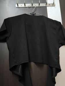 Black Open Front Cardigan