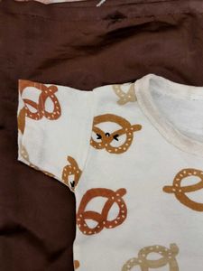 Cute Pretzel Print Pajama Set