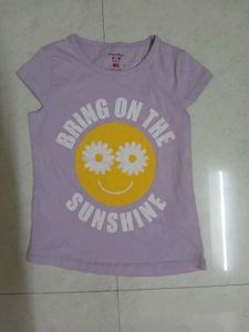 Girls Purple "Sunshine" Graphic T-Shirt