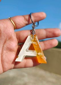 Personalized Resin Alphabet Keychain