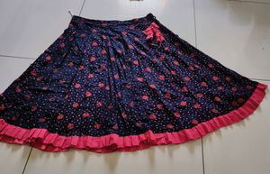 Ruffle 3 piece Poshak in pure cotton material