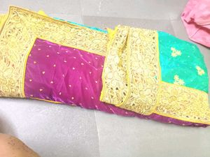 Elegant Embroidered Purple Saree
