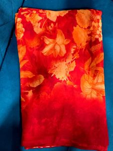 Vibrant Floral Print Saree
