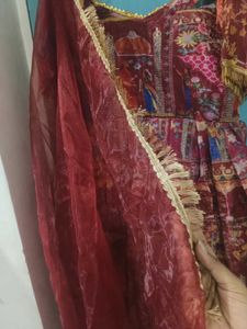 Stunning Red Anarkali suit!!!!