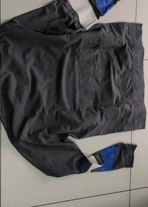 Men's Grey Striped Sweatshirt