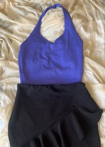V-Neck Halter Crop Top
