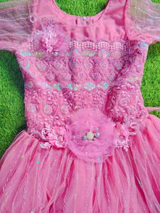 Sparkling Magenta Pink Princess Gown