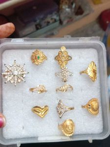 Assorted Gold & CZ Ring Collection