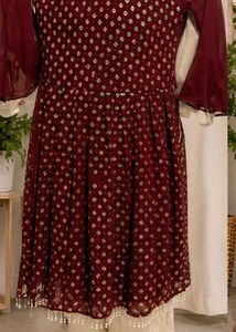 Maroon sharara with plazzo