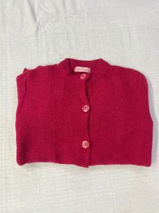 Charming Red Knit Cardigan