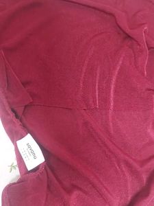 Burgundy Asymmetric Long Sleeve Top