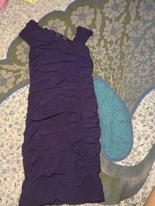Purple One-Shoulder Ruched Dress