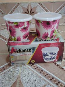 Beautiful Floral Design Storage Jars