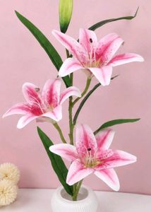 Beautiful Pink Lily Artificial Flowers