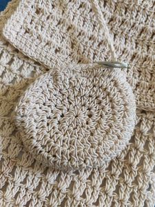 Handmade Crochet Sling Bag