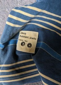 Jeep Men's Striped Polo Shirt