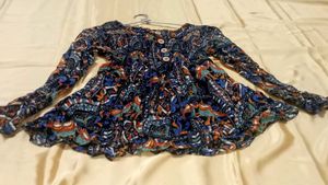 Paisley Print Peplum Top