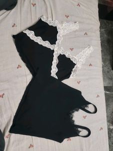 Lace Trim Crop Camisole Top