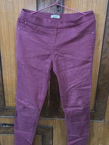 Bershka Burgundy Pants