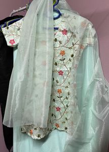 self customised kurti skirt set with dupatta
