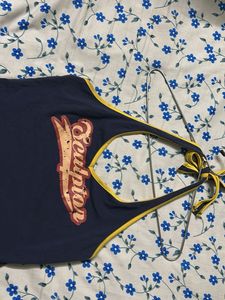 Vintage "Sculptor" Halter Neck Crop Top