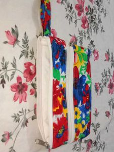 Colorful Floral Zipper Pouch