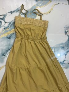 Mustard Yellow Tiered Maxi Dress