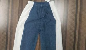 Blue &amp; White Wide Leg Pants
