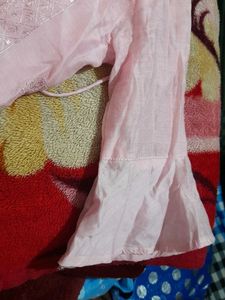 Pink Embroidered Kurta