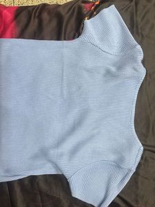 Blue Asymmetrical Top