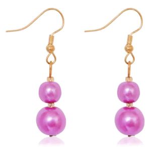 Elegant Pink Pearl Necklace &amp; Earring Set