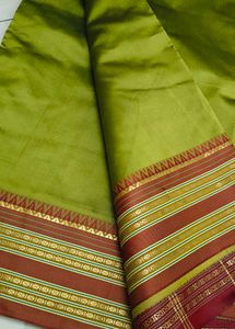 Elegant Green Silk Saree Narayanpeth