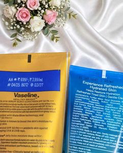 Pack of 2Vaseline Gluta-Hya SPF 50 &amp; Pilgrim Face