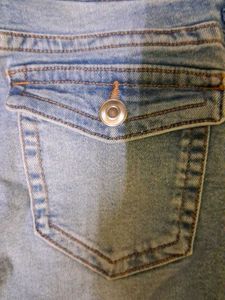 Light Wash Flare Leg Low-Rise Denim Jeans