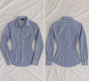 Classic Blue Striped Button-Up Shirt