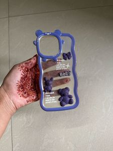 Cute Purple Teddy Bear Phone Case