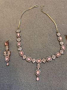 Elegant Pink Gemstone Jewelry Set