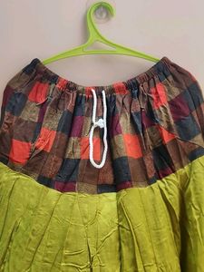 Bohemian Plaid Maxi Skirt