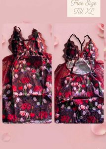 Floral Print Nighty combo