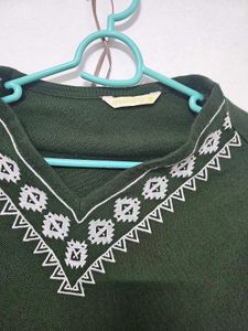 Boho Chic Green Poncho