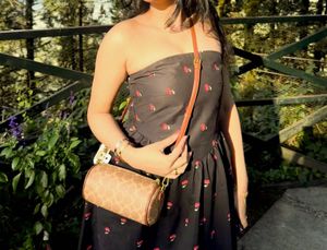 Charming Cherry Print Mini Dress